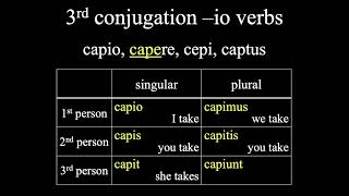Unit 6 - 3rd conjugation -io verbs