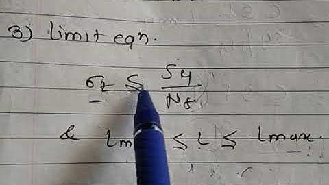 Statastical consideration in Design 17. Numerical on Johnson method of optimum Design