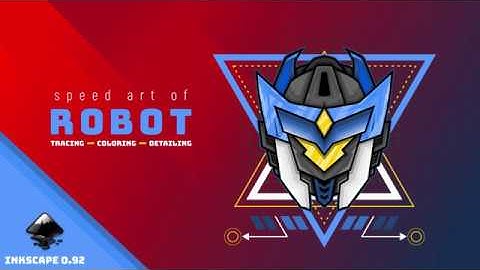 Robot Head. Inkscape. Speed Art