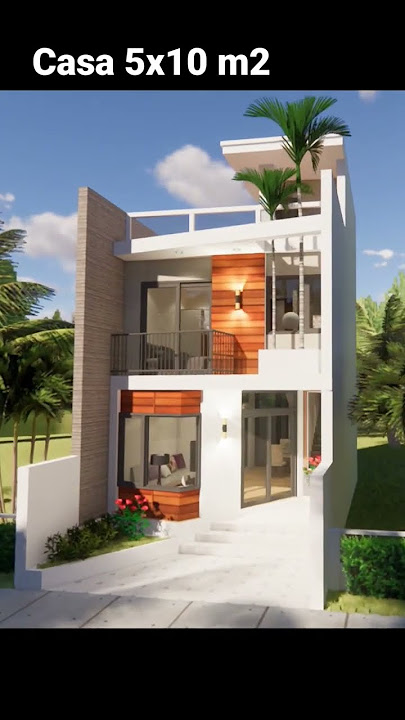 Casa 5x10 metros - 2 niveles - 2 dormitorios - Plano gratis