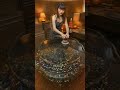 Holographic Spiral Epoxy Table ✨ Insane Sparkle Transformation!