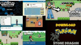 Pokemon stone dragon rom hack GBA download+gameplay by GaryGeeks