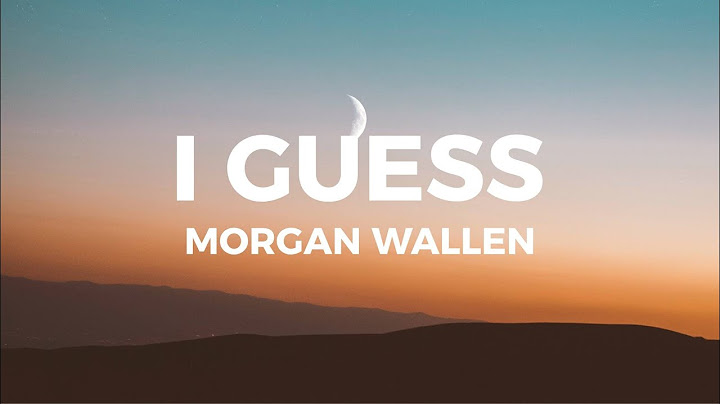 Morgan Wallen - I Guess (Lyrics) i guess i’m the problem
