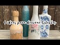 4 ideas para reciclar y decorar botellas de cristal con diferentes técnicas