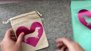 Dachshund heart gift bag featuring ScanNCutDX