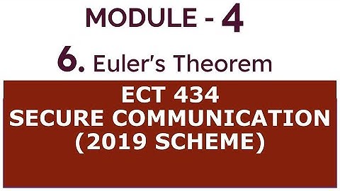 Module 4.6. Euler