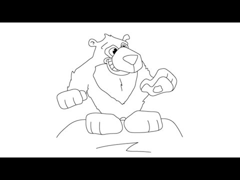 How to draw a bear - Easy step-by-step drawing lessons for kids - YouTube