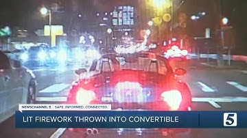 Man hit by it firework thrown into his convertible at a Nashville intersection on July 4th