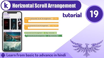 Kodular Horizontal Scroll Arrangement Design & Block tutorial |Kodular tutorial | Tutorial no.19