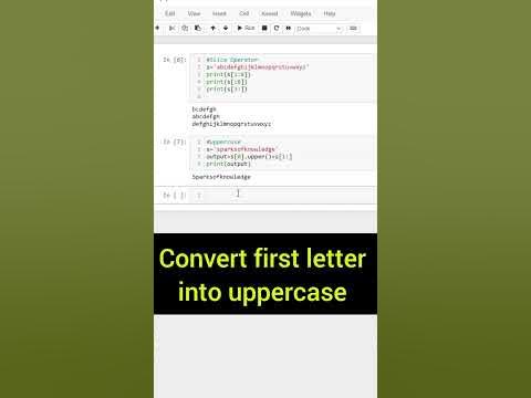 Slice Operator in Python | uppercase function - YouTube