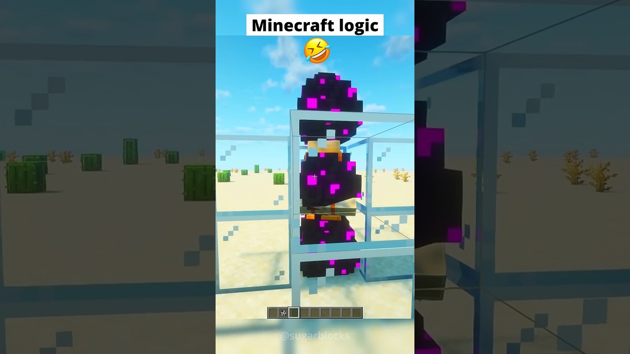 Minecraft funny logic!😂 #shorts #minecraft