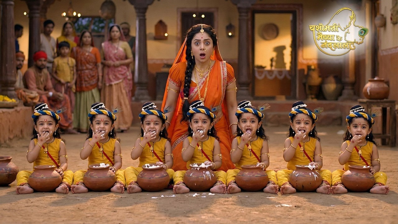 कान्हा के अनेक रूपों को खाना खाता देख, मैया के उड़े होश   Yashomati Maiya Ke Nandlala