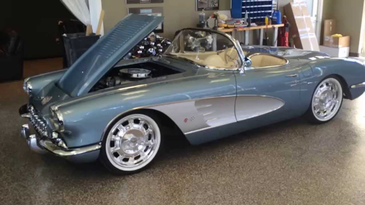 Engine compartment walk around of the 1958 SPECVETTE Corvette