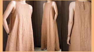 Diy Sleeveless Linen Maxi Dress Linen Dress Summer Dress