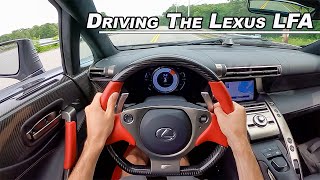 Driving The Lexus LFA  9000 RPM V10 Supercar (POV Binaural Audio)