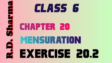 Class 6// Chapter 20//Mensuration//Exercise 20.2// @M.SLifelearning
