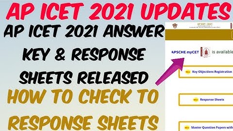 AP ICET 2021 Answer key & Response sheets Released//How to check Response sheets//Key objection