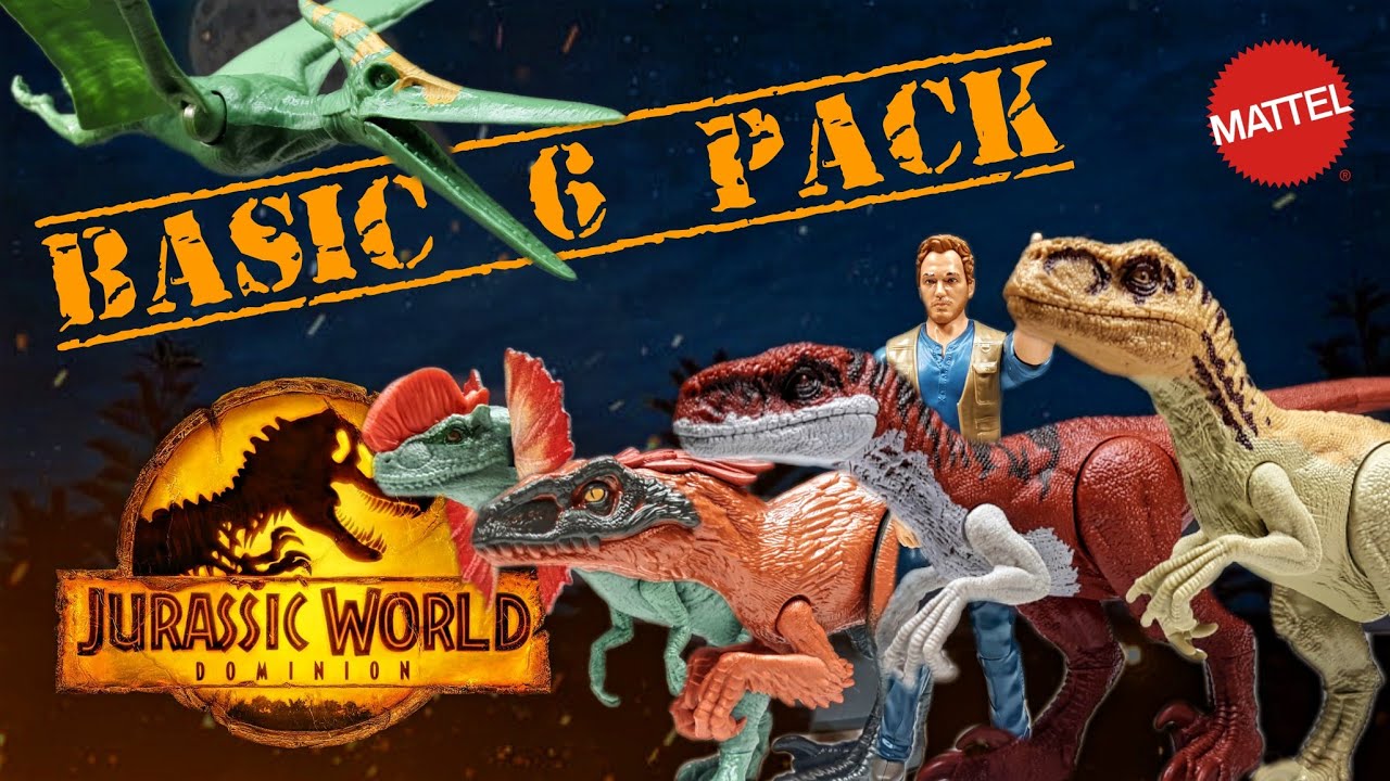 2022 Mattel Jurassic World Dominion Basic 6 Pack Review Atrociraptor Tiger And Panthera 