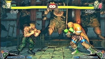 GUILE VS BALROG | CPU VS CPU Ultra Street Fighter IV  (Hardest AI)