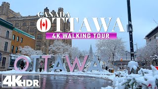 Ottawa Canada  Winter Walk Feb 2024 Around Downtown in 4K UHD (HDR) 60 fps