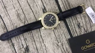 G by GUESS Black and Gold-Tone Watch G69044L1
