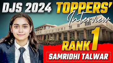 DJS Results 2024 | DJS Topper Samridhi Talwar Rank 1 | Delhi Judiciary Topper Rank 1 Interview