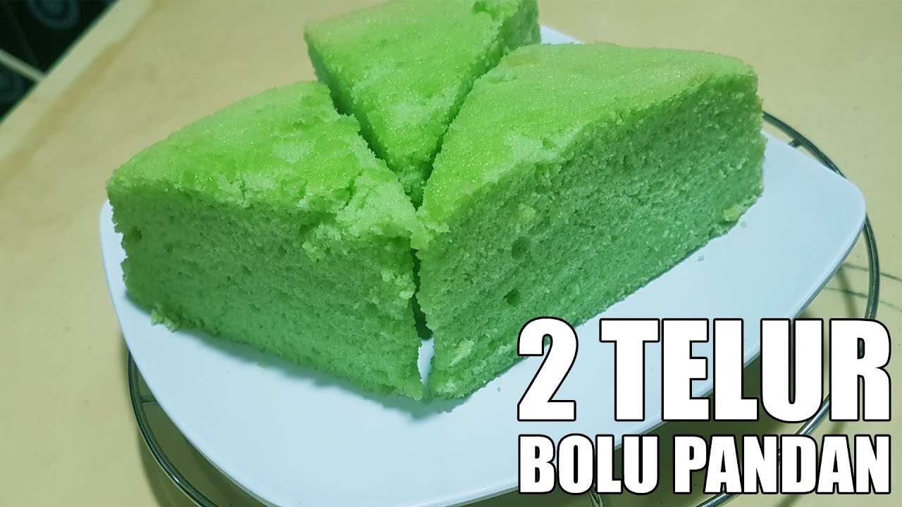 Resep Bolu Pandan Santan 2 Telur Lembut Anti Gagal No Mixer No Oven Di Jamin Mantul Youtube