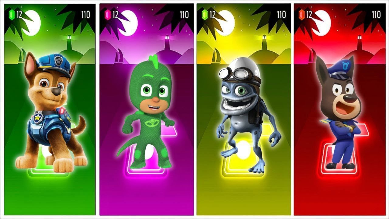 Paw Patrol 🆚 PJ Masks 🆚 Crazy Frog 🆚 Sherif Labrador - Tiles Hop Edm Rush!