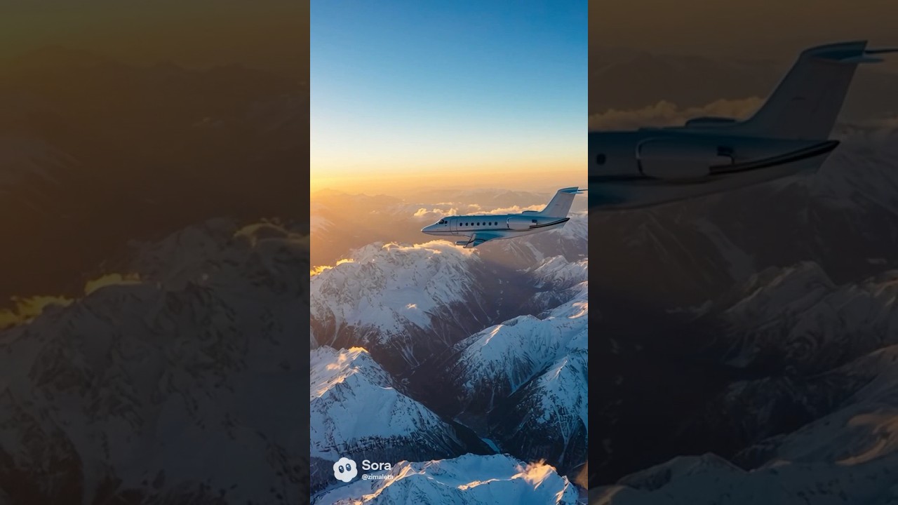 Из Холодного Города в Альпийский Вид: Private Jet Vibes ❄️✈️ (Sora AI Elevation Manifest)
