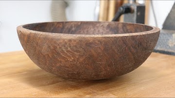 Turning an Ancient,  Rustic wooden Bowl  with Sam Angelo