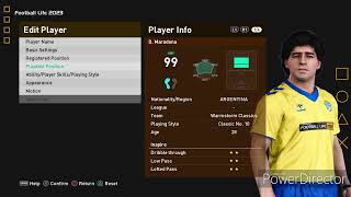 Maradona eFootball Pes 2021 Season Update NEW STATS!