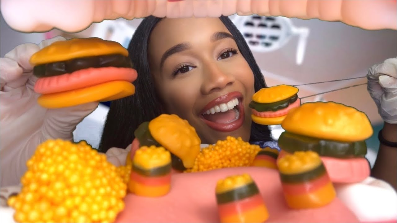 ASMR Dentist Cleans Your Teeth & Eats The Krabby Patties Out Of It 🦷🍔 ASMR Dentist Role-play