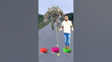 I Jump On Bottom To Daynasor, Wolf & Gorilla funny magic vfx 🙂‍↕️🤥 #shorts