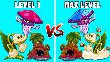 PvZ2 Discovery - Difference New Plants Level 1 Vs Max Level.