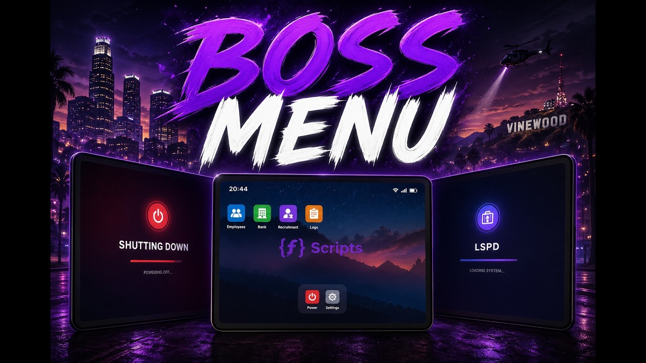 [ESX] Free Boss Menu FiveM Script - YouTube