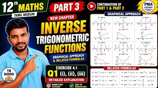 12th Maths | Inverse Trigonometric Functions | Exercise 4.1 Q1 (i), (ii), (iii) | GraphicaExplained