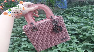 Crochet bag - Hướng dẫn làm túi DIOR thêu và móc tay kết hợp phụ kiện da sang chảnh