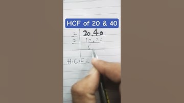 HCF of 20 & 40 #viralreel #viralvideo #shorts #maths #mathstrick #viral #youtube #hcf #mathematics