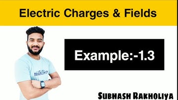 NCERT Solution | Class 12 Physics | Example 1.3 | Electric Fields & Charges by Subhash Rakholiya