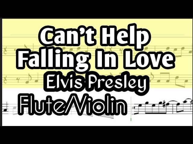 Can't Help Falling In Love Flute or Violin Sheet Music Backing Track Play Along Partitura class=