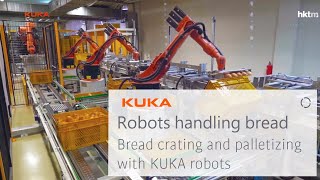 Bread crating and palletizing with KUKA robots