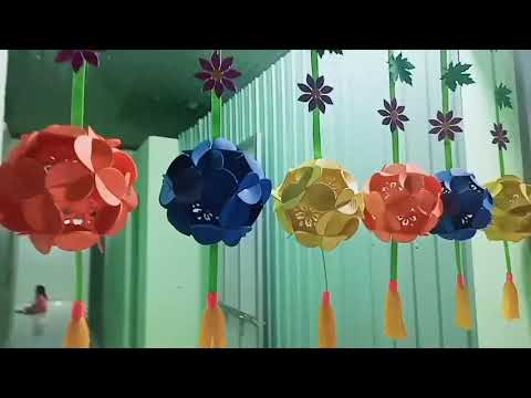 Cách Làm Dây Cầu Hoa Trang Trí/ trang trí lớp mầm non/Diy/ Handmade/ đồ dùng mầm non Maly Windy