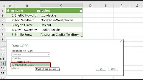Connecting Excel to MySQL via ODBC Driver