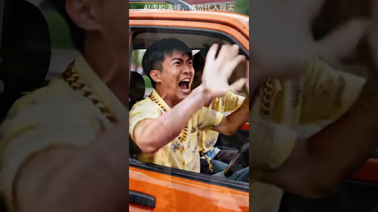 Little golden retriever and girl rescue buffalo 