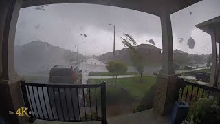 Canada: Doorbell view of Barrie tornado   drone view of destruction path 7-15-2021