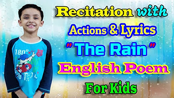 Rain-Poem From Gul Mohar English Literature Class 1| Recitation on RAIN With Actions & Subtitles|
