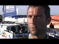 Arrivée d'Armel le Cléac'h sur Banque Populaire - Europa Warm'Up 2012 | Ocean Masters