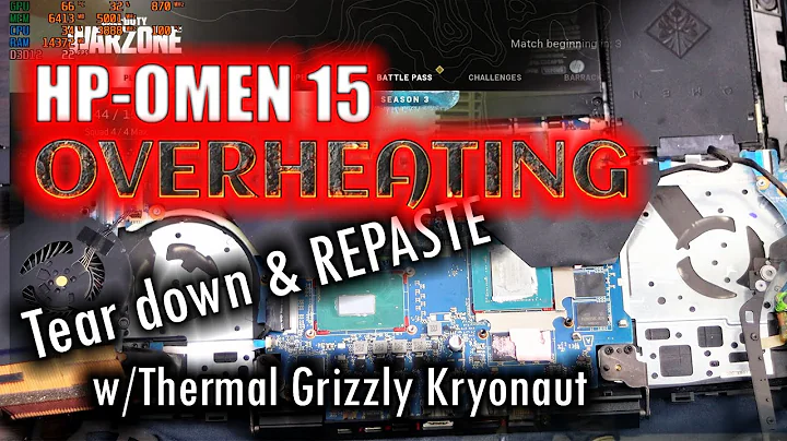HP OMEN 15 thermal paste replacement & Disassembly fix overheating