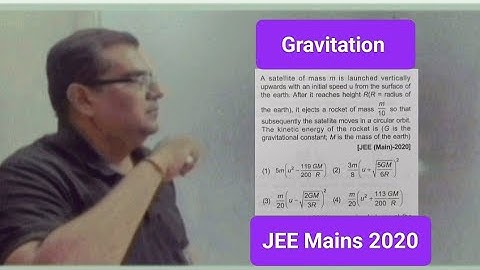 A satellite of mass m is launched vertically upwards with an initial speed u from the surface of the