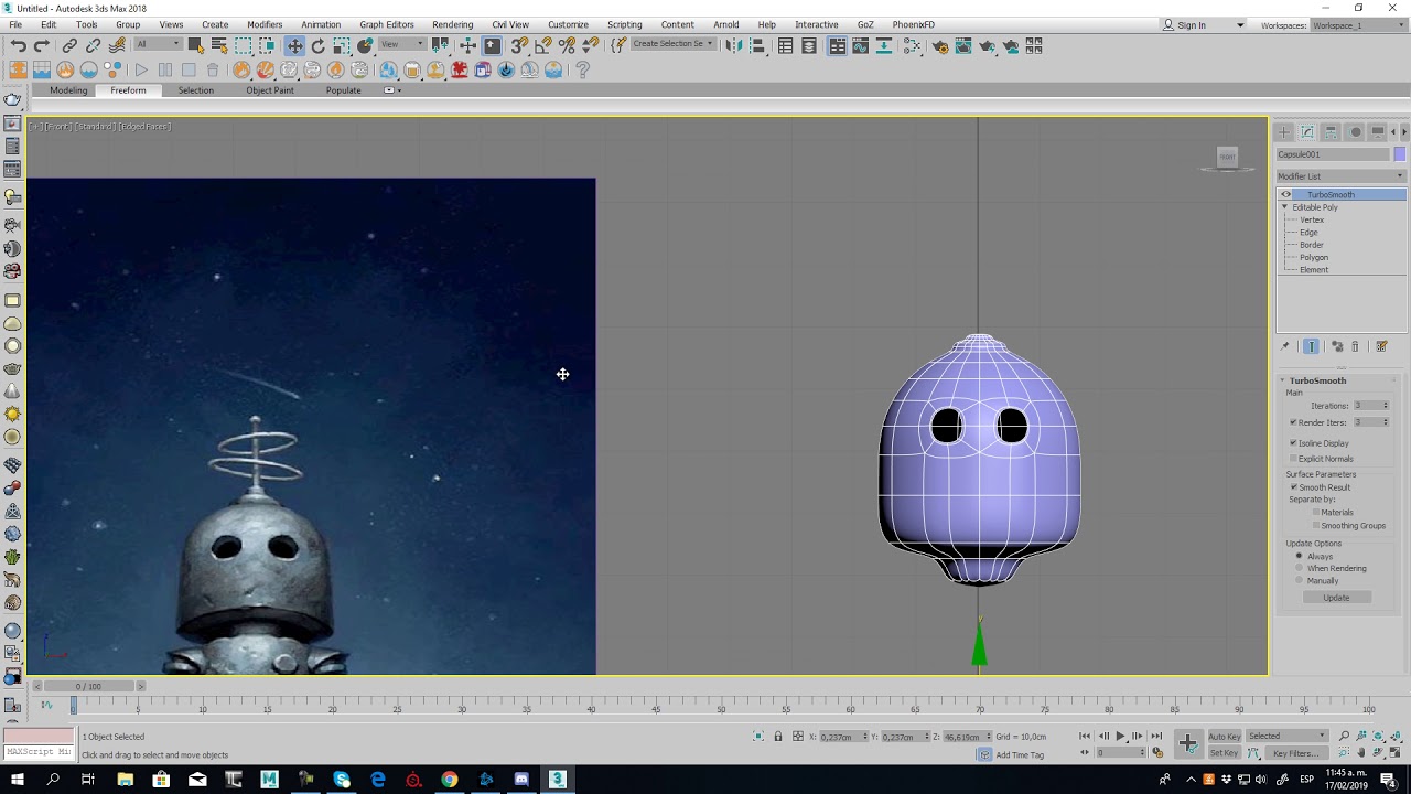 Robot 1 in 3Ds Max 2018 - YouTube